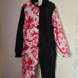 Blood-Splatter Half & Half Halloween Jumpsuit